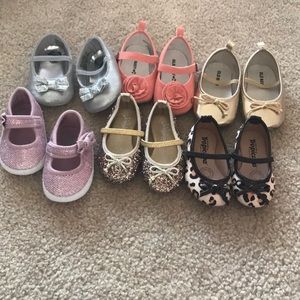 LOT of baby girl shoes 12-24 months